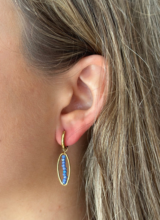 Pendientes Óvalo Azul